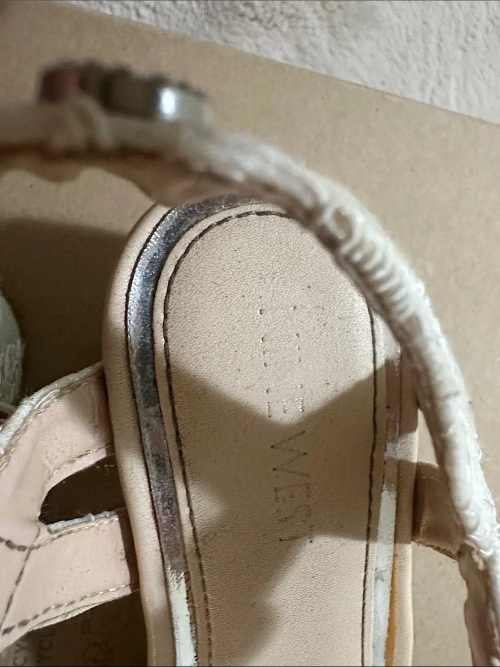 Nine West Girls' Lace Ankle-Strap Dress Flats in Ivory